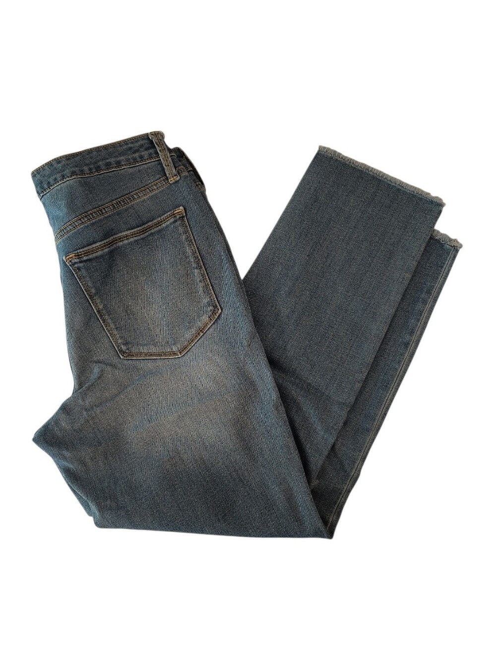 Universal Thread High-Rise Straight-Leg Cropped Jeans With Raw Hem Size 10